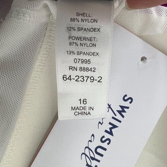 Swimsuits For All Women's Plus Size Bandeau Blouson Tankini Top Womens Size 16 - Picture 2 of 5